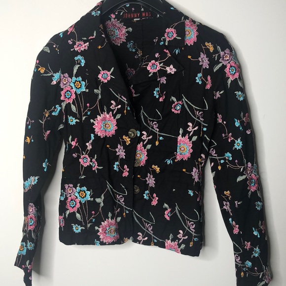 Johnny Was Jackets & Blazers - Johnny Was Embroidered floral blazer size XS
